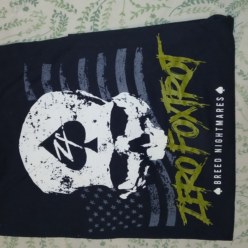 Zero Foxtrot Breed Nightmares Graphic T-Shirt Men's Large Black Short Sleeve